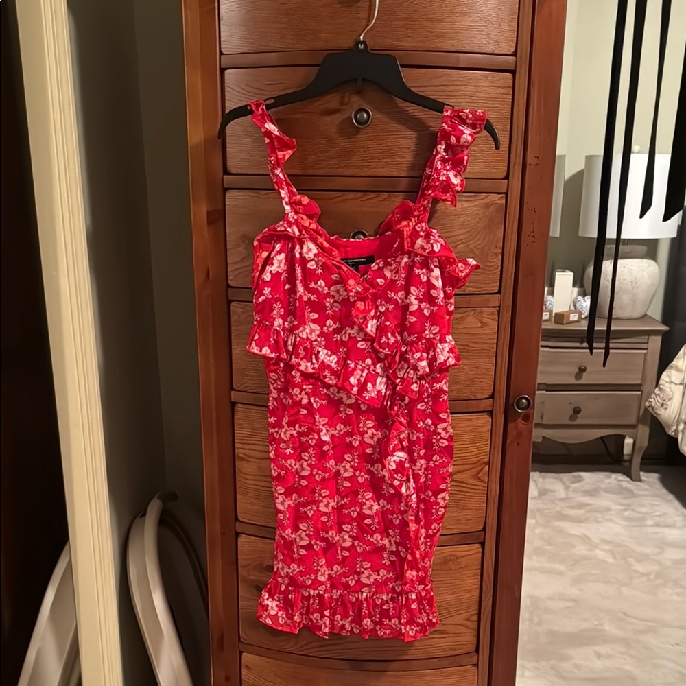 Red Floral French Connection Dress